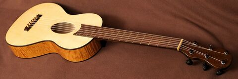 Étienne Laprévotte guitar replica with top made of spruce, back made of European ash veneered with flamed maple